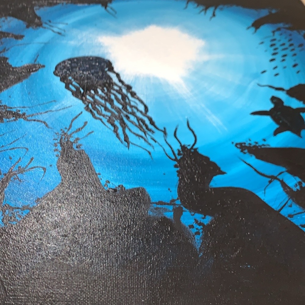 My Acrylic Paintings on Canvas Under the Sea
All canvases are 20 x 16in - Picture 7 of 10